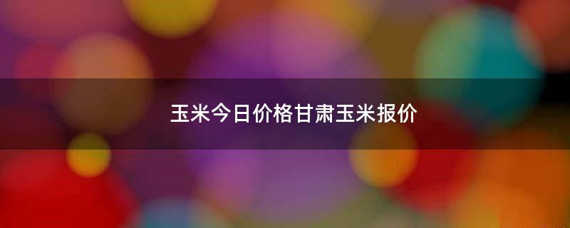 甘肅玉米種子成長與無限可能，一粒種子的成長行情分析